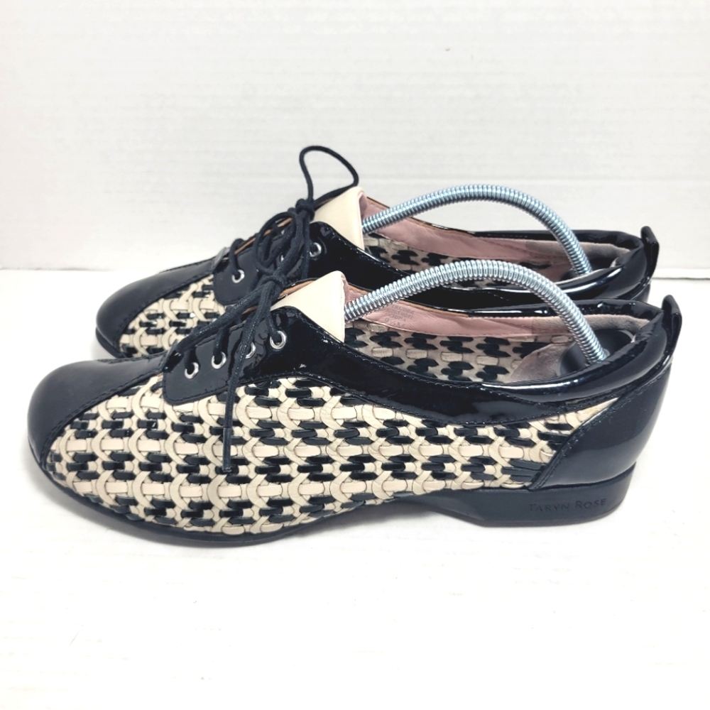 NWOT TARYN ROSE Traveler Trudee Woven Leather Oxfords